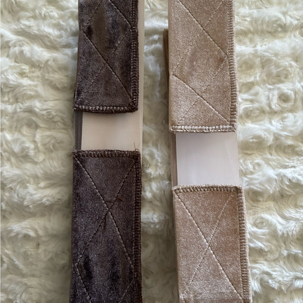 Velvet Quilted wig grips  in Brown and Tan